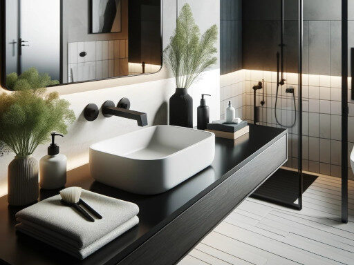 Umywalka nablatowa w eleganckiej łazience