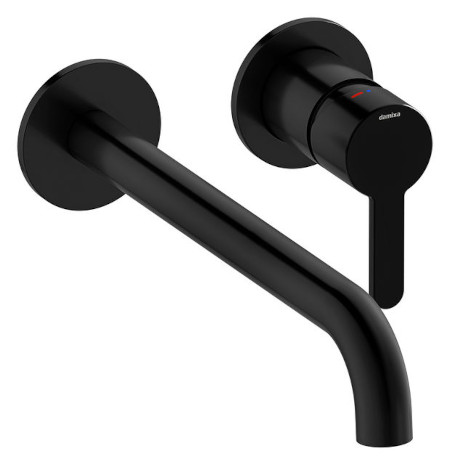 Damixa Silhouet Bateria umywalkowa podtynkowa element zewnętrzny czarny mat