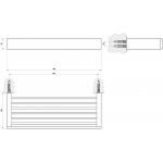 Gessi Rettangolo Półka 30 cm stainless steel 20947.149 / 20947149