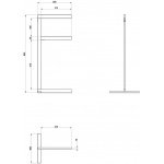 Gessi Rettangolo Wolnostojący reling na ręcznik stainless steel 20939.149 / 20939149