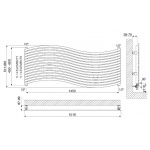 Cordivari LOLA DECOR grzejnik łazienkowy poziomy 570 x 1516 mm 3551740130102