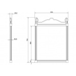   Burlington Georgian Lustro ścienne 55x75 cm białe aluminium T42WHI WYPRZEDAŻ EKPOZYCJI!!