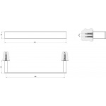 Gessi Rettangolo Reling na ręczniki 30 cm stainless steel 20897.149 / 20897149
