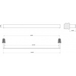 Gessi Rettangolo Reling na ręczniki 60 cm stainless steel 20903.149 / 20903149