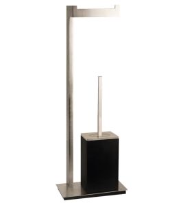 Gessi Rettangolo Szczotka z papiernicą (czarna) stainless steel 20934.149 / 20934149