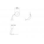 Agape Fusilli Lusterko kosmetyczne powiększające ścienne chrom ASPE012L