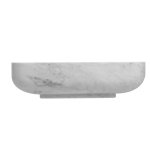 Alanad Galeras Umywalka kamienna prostokątna nablatowa 510x395 mm biały marmur KUN-005BI