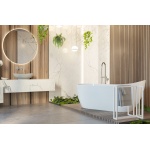  Alanad Gangotri Wanna wolnostojąca 170x72 cm z przelewem szczelinowym Biały AWW-010-170ZP PROMOCJA!!