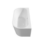 Alanad Gauli Wanna przyścienna 160x75 z przelewem okrągłym biały AWW-004-160NPP