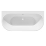 Alanad Gauli Wanna wolnostojąca przyścienna 160x75 z okrągłym przelewem biały AWW-004-160NPP