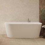 Alanad Gauli Wanna wolnostojąca przyścienna 160x75 z okrągłym przelewem biały AWW-004-160NPP