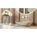 Alanad Manam Umywalka kamienna owalna nablatowa 590x390 mm szary marmur KUN-002SZ