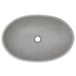 Alanad Manam Umywalka kamienna owalna nablatowa 590x390 mm szary marmur KUN-002SZ