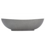 Alanad Manam Umywalka kamienna owalna nablatowa 590x390 mm szary marmur KUN-002SZ