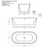 Alanad Rongbuk Evo Wanna wolnostojąca 160x75 z przelewem szczelinowym biały AWW-012-160ZP