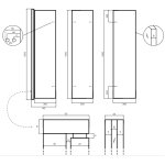 Alanad Sajno Parawan nawannowy 3-panelowy składany 120x150 chrom SPW-003-120CH