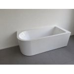      Alanad Upsala Prawa Wanna przyścienna 170x75 cm z przelewem szczelinowym Biały AWW-009-170ZP-P WYPRZEDAŻ EKSPOZYCJI!!