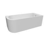 Alanad Upsala Uni Wanna narożna 170x75 z przelewem okrągłym biały AWW-009-170NPP-P