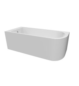 Alanad Upsala Uni Wanna narożna 170x75 z przelewem okrągłym biały AWW-009-170NPP-L