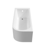 Alanad Upsala Uni Wanna narożna 170x75 z przelewem okrągłym biały AWW-009-170NPP-L