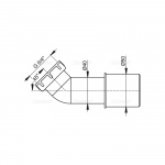 Alca PLAST Kolano redukcyjne 45° białe A52 NA MAGAZYNIE!!