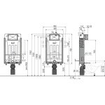 Alca PLAST Renovmodul Podtynkowy system instalacyjny z wentylacją do zabudowy ciężkiej AM115/1000V