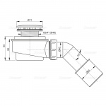 Alca PLAST Syfon brodzikowy 50 mm niski chrom A471CR-50 W MAGAZYNIE!!