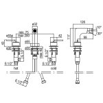 Alpi Allen Bateria bidetowa 3-otworowa chrom AL98621CR