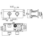 Alpi Allen Bateria prysznicowa podtynkowa z przełącznikiem chrom AL98L863CR