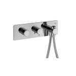 Alpi Allen Bateria prysznicowa podtynkowa termostatyczna z zestawem prysznicowym i przełącznikiem chrom AL98L163DCR