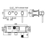 Alpi Allen Bateria prysznicowa podtynkowa termostatyczna z zestawem prysznicowym i przełącznikiem chrom AL98L163DCR