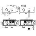 Alpi Allen Bateria prysznicowa podtynkowa termostatyczna z zestawem prysznicowym i zaworem odcinającym chrom AL98L167DCR