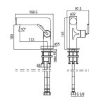 Alpi Allen Bateria umywalkowa jednootworowa chrom AL98176CR