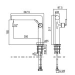 Alpi Allen Bateria umywalkowa jednootworowa chrom AL98179CR