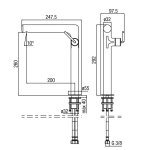 Alpi Allen Bateria umywalkowa jednootworowa chrom AL98177CR