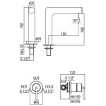 Alpi Allen Bateria umywalkowa ścienna chrom AL98378CR