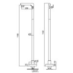 Alpi Allen Bateria umywalkowa wolnostojąca chrom AL98278CR