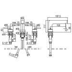 Alpi Allen Bateria umywalkowa 3-otworowa chrom AL98690CR