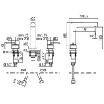 Alpi Allen Bateria umywalkowa 3-otworowa chrom AL98691CR