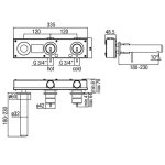 Alpi Allen Bateria umywalkowa podtynkowa 3-otworowa chrom AL98891/18CR