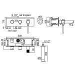 Alpi Allen Bateria wannowa podtynkowa termostatyczna z zestawem prysznicowym chrom AL98L163VDCR
