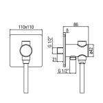 Alpi Allen Słuchawka prysznicowa z uchwytem i wężem PVC chrom KI097CR