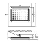 Alpi Groove Deszczownica stal nierdzewna GRR301