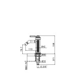 Alpi Le Grand Bateria bidetowa jednootworowa chrom LG14201/SCR