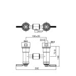 Alpi Le Grand Bateria prysznicowa natynkowa chrom LG14655CR