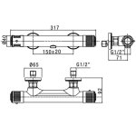 Alpi Le Grand Bateria prysznicowa natynkowa termostatyczna chrom LG14155CR