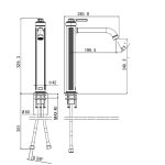 Alpi Le Grand Bateria umywalkowa jednootworowa chrom LG14177/SCR