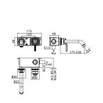 Alpi Le Grand Bateria umywalkowa podtynkowa chrom LG14876/17CR