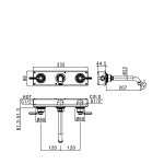 Alpi Le Grand Bateria umywalkowa podtynkowa chrom LG14892CR