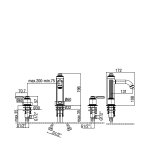 Alpi Le Grand Bateria umywalkowa 3-otworowa chrom LG14691CR